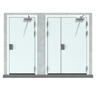 Распашные холодильные противопожарные двери общего назначения